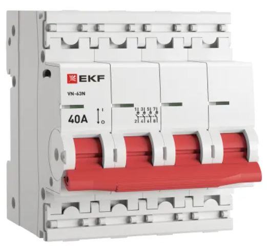 

Рубильник EKF S63440 4P 40А ВН-63N PROxima, S63440