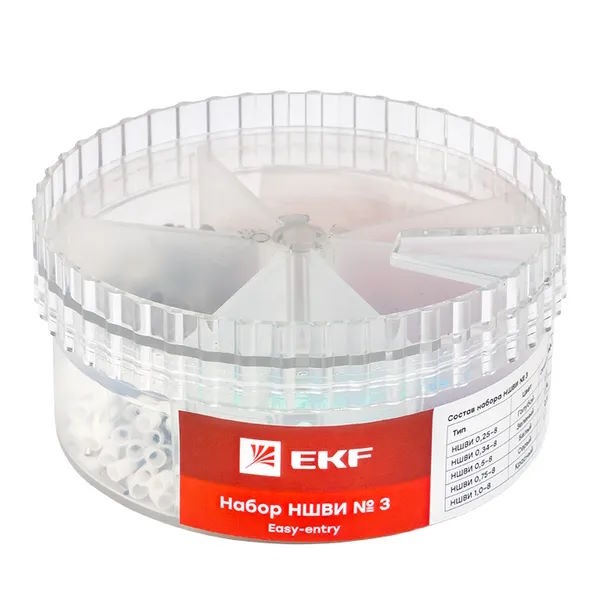 

Набор наконечников EKF nabor-nshvi-3 НШВИ №3 (0,25-1мм2) PROxima, nabor-nshvi-3
