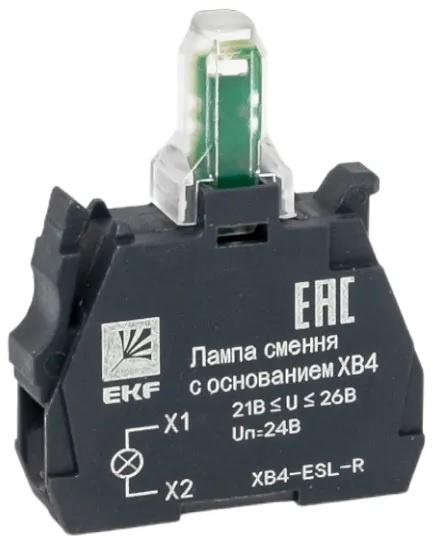 Изображение товара Сменная светодиодная лампа EKF XB4-ESL-R встраиваемая с красной линзой