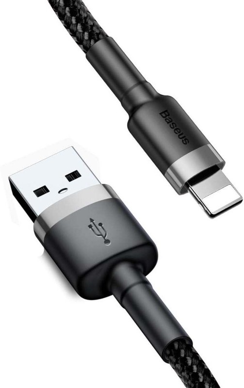 

Кабель интерфейсный Baseus CALKLF-RG1 Cafule 3m Gray/Black, CALKLF-RG1