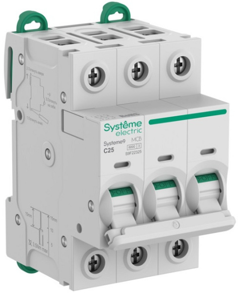 Изображение товара Автоматический выключатель Systeme Electric S9F22325 25A 400V AC