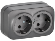 фото Розетка двухместная с заземлением  IEK ERH21-K46M-16