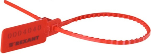Изображение товара Пломба Rexant 07-6121 пластиковая с номером 255 мм для контроля