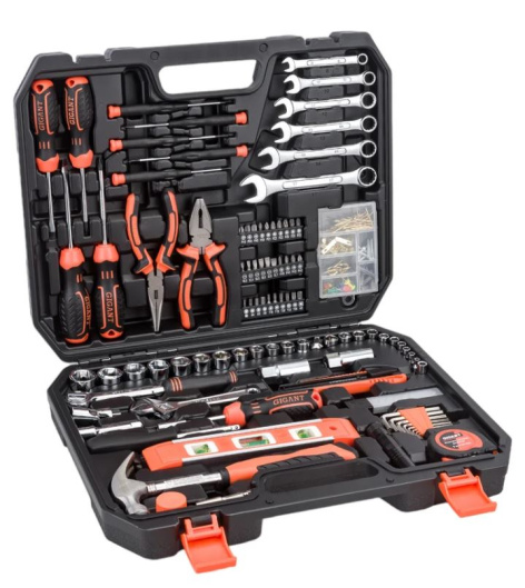 Изображение товара Набор инструментов Gigant GNJ-208 208 шт для дома и автомобиля в кейсе