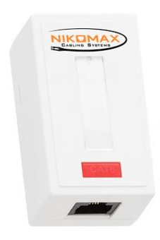 фото Компьютерная розетка настенная NikoMax NMC-WO1UE2-WT в Омске