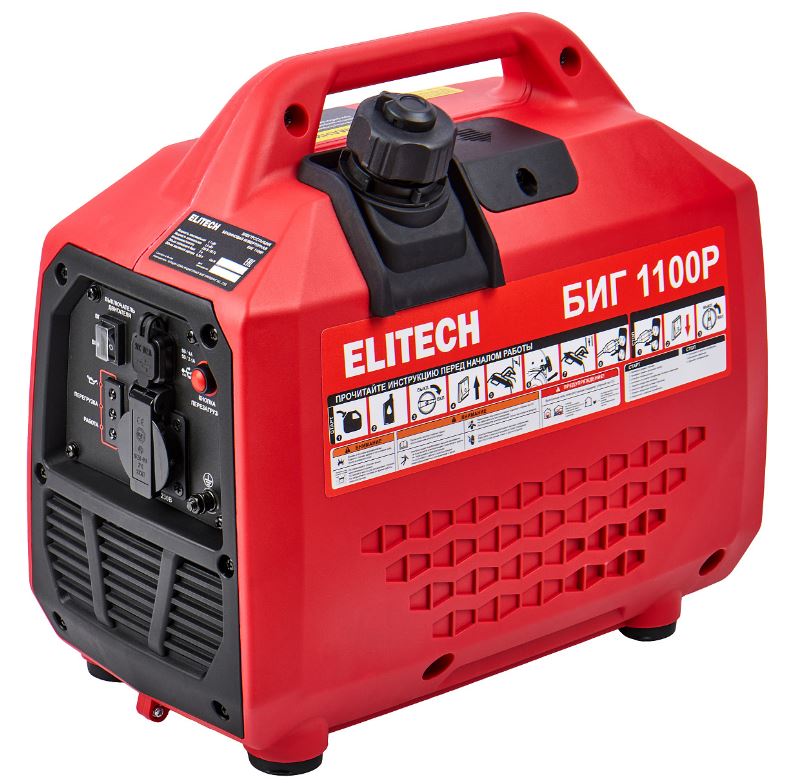 

Генератор бензиновый Elitech БИГ 1100Р 210595 Elitech инверторный (1,1кВт, 4-тактный), БИГ 1100Р