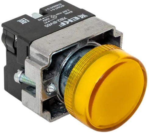 Изображение товара Сигнальная лампа EKF xb2-bv65 для электрических цепей 230 В желтая неоновая