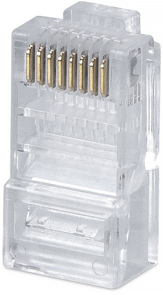

Коннектор RJ-45 (8P8C) cat.5e WRLine WR-8P8C-C5E под витую пару, неэкранированный, универсальный (100 шт в упак.), WR-8P8C-C5E