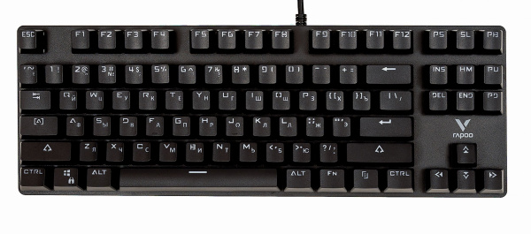 Изображение товара Клавиатура Rapoo V500 Alloy механическая игровая 87 клавиш проводная USB