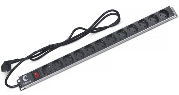 Изображение товара Блок розеток Cabeus PDU-12P-2EU с 12 разъемами для стойки 220 В
