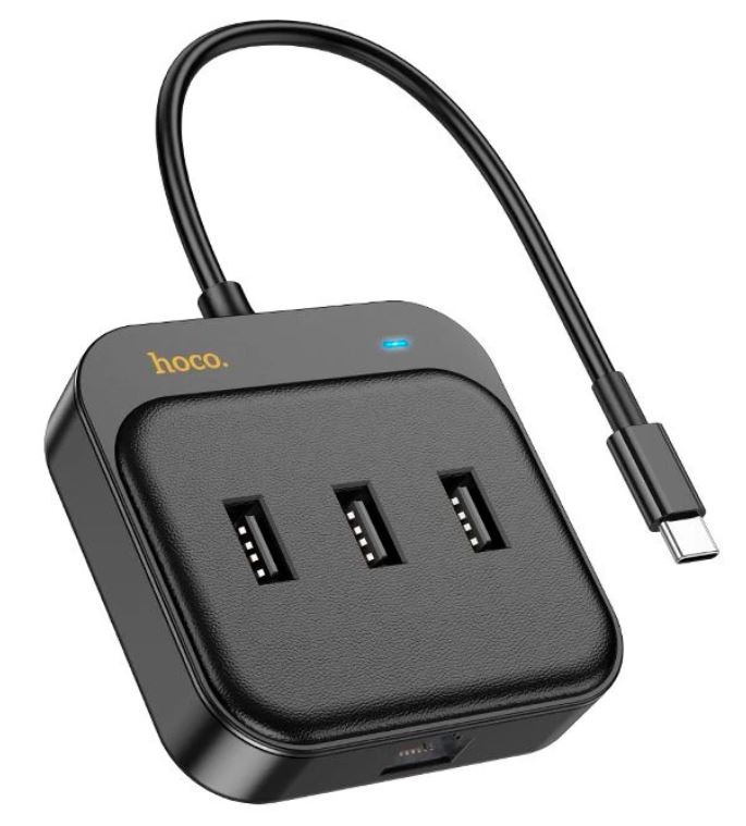 

Разветвитель Hoco HB35 USB-C 4порт. черный, HB35