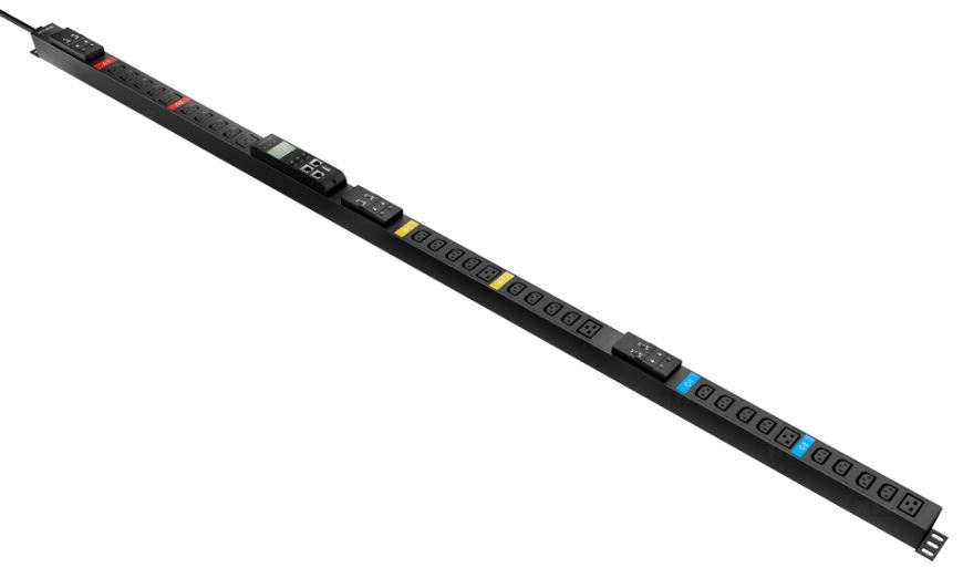 

Блок распределения питания NTSS NTSS-PDU-DC5110 (PDU) Metered, 3ф32А, 22кВт, 3 автоматических выключателя, (24)С13, (6)С19, 3м кабель с вилкой IEC 603, NTSS-PDU-DC5110