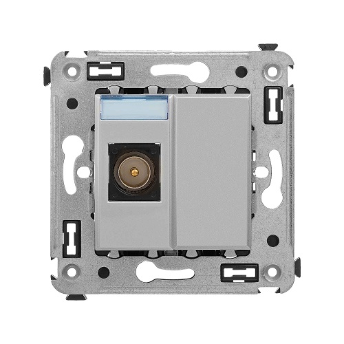 

Розетка DKC 4404503 в стену, TV, одиночная, "Закаленная сталь", "Avanti", 4404503