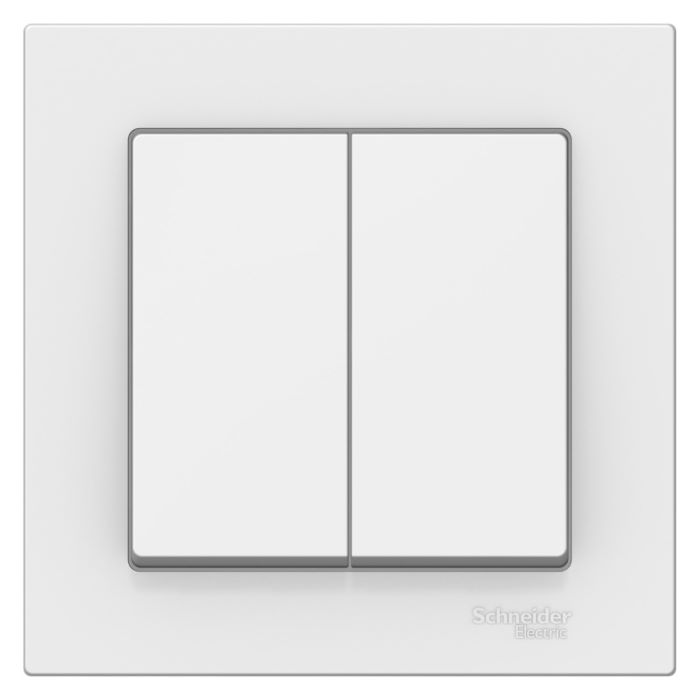 

Выключатель двухклавишный Systeme Electric ATN001352 AtlasDesign сх.5, 10АХ, в сборе, лотос, ATN001352