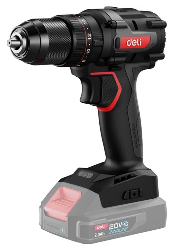 

Дрель - шуруповерт Deli DE-CZ20-1 аккумуляторная ударная (Без АКБ и ЗУ, 20В, 13мм, 70Нм, картон), DE-CZ20-1