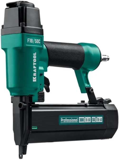 

Степлер строительный Kraftool 31962 пневматический нейлер, скобы тип 55 (16-30мм.)/300 (10-50мм.), 31962
