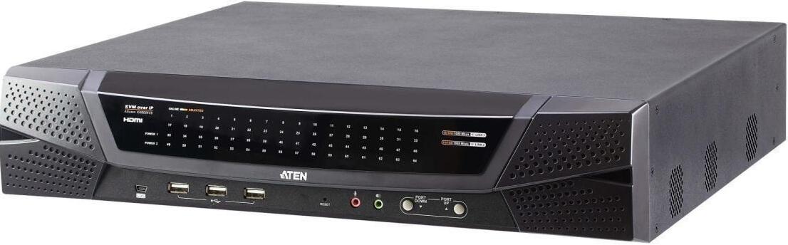 

Переключатель KVM Aten KN8064VB-AX-G 64-портовый многоинтерфейсный с доступом по IP и поддержкой 1-локального/8-удаленных сеансов совместного доступа, KN8064VB-AX-G