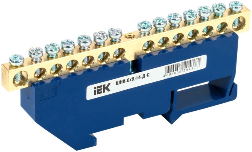 

Шина IEK YNN10-69-14D-K07 N ноль на DIN-изол ШНИ-6х9-14-Д-С, YNN10-69-14D-K07