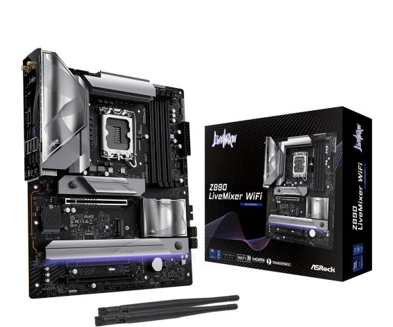 Изображение товара Материнская плата ASRock Z890 LIVEMIXER WIFI для игровых и мощных ПК ATX