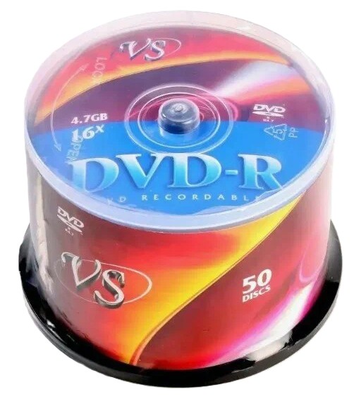 Диск DVD-R VS VSDVDRCB5001 4,7 GB 16x CB/50 (620366)