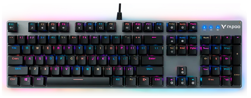 

Клавиатура Rapoo V520 игровая, серый, V520