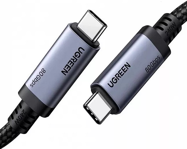 

Кабель UGREEN L706 65383_ 240W 80Gbps USB-C to USB-C GEN4 Charging Cable 5A Max. Длина: 1м. Цвет: серый, L706