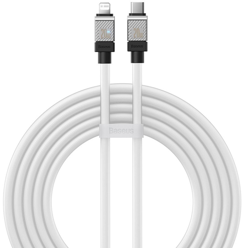 

Кабель интерфейсный Baseus CAKW000102 CoolPlay Series Fast Charging Type-C to Lightning 20W 2m White (передача данных, питание устройств, материал: TP, CAKW000102