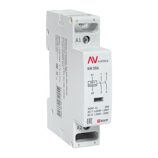 

Контактор модульный EKF km-av-1-20-20-230V КМ 20А 2NО 230VAC (1 мод.) AVERES, km-av-1-20-20-230V