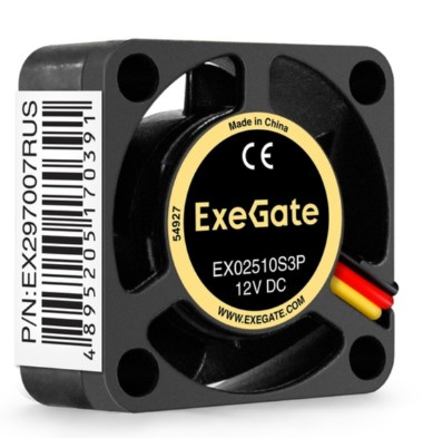 Изображение товара Вентилятор Exegate EX02510S3P для корпуса компьютера компактный высокий поток