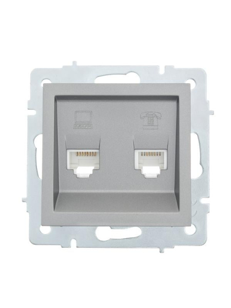 фото Розетка компьютерная+телефонная Lezard 742-3588-143 в Екатеринбурге