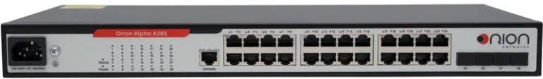 

Коммутатор управляемый Orion Alpha A28X 24x 10/100/1000Base-T, 4x 1/10GE SFP+, БП 100-220VAC, Alpha A28X