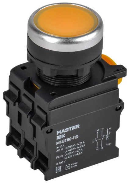 Кнопка IEK MI-BT60-11D-3-12-K05
