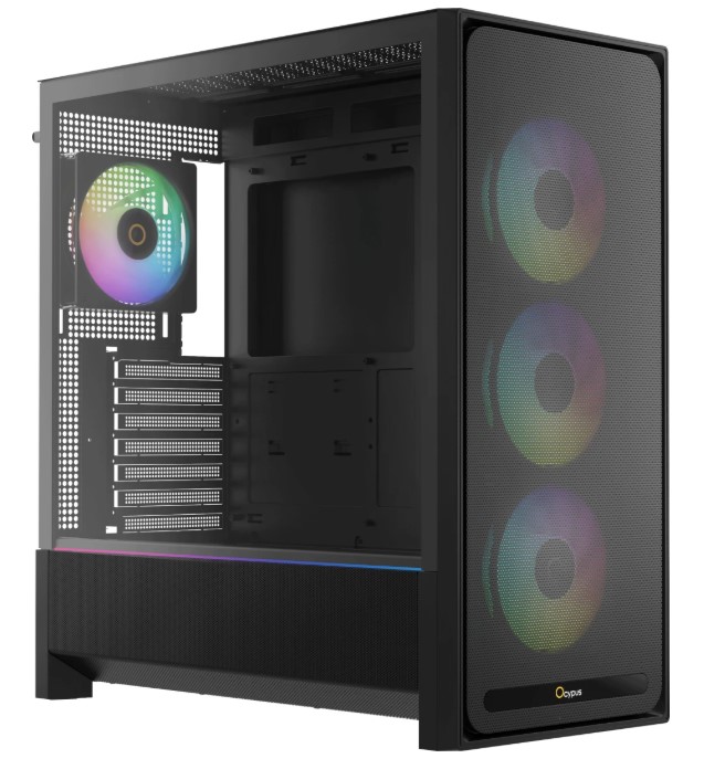 

Корпус eATX Ocypus Delta C70 BK без БП, боковая панель из закалённого стекла, 2*USB 3.0, USB Type-C, Delta C70 BK