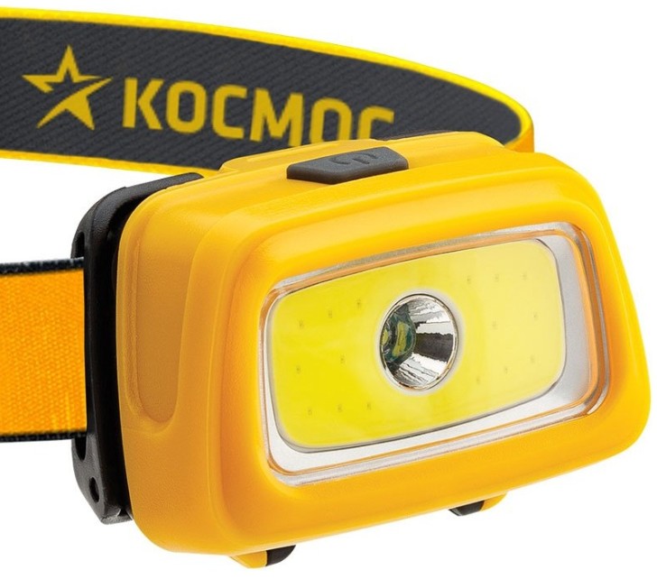 

Фонарь налобный Космос KOC-H3WDS-COB LED 1*3W, регулируемый фокус, 3*ААА, батарейки в комплекте, KOC-H3WDS-COB