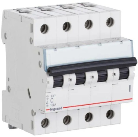 Изображение товара Автоматический выключатель Legrand TX³ 403959 20 А IP20 4 модуля 10 кА