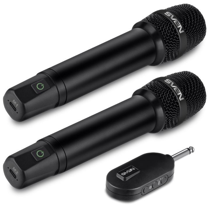 

Набор Sven MK-742 SV-022549 беспроводных микрофонов, черный (2.4GHz, 180mAh), MK-742