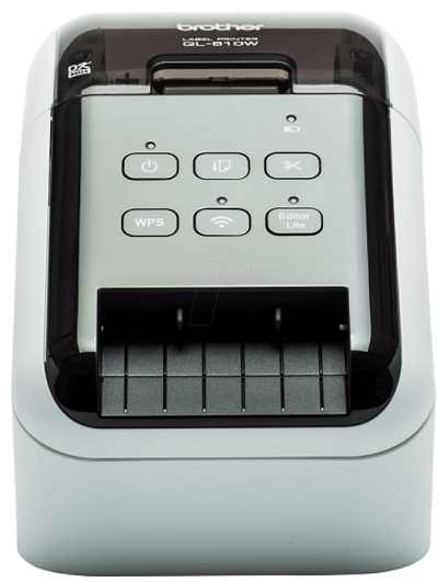 

Принтер Brother QL-810W (авторезак, ширина лент до 62мм, 176мм/сек, 300т/д, ленты DK, WiFi, USB), QL-810W