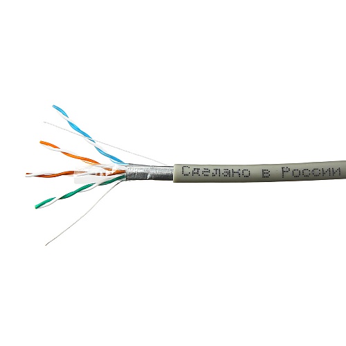 

Кабель витая пара F/UTP 5e кат. 4 пары SkyNet CSP-FTP-4-CU/100 24AWG(0.51 мм), медь, одножильный (solid), внутренний, PVC, серый, уп/100м ''Premium'', CSP-FTP-4-CU/100