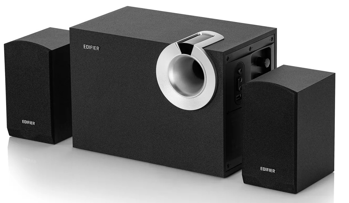 

Компьютерная акустика 2.1 Edifier M206BT Black 2 сат.(дерево) + сабвуфер, 34W RMS, 63 Гц-20 кГц, дерево, AUX, BT,USB Flash, M206BT Black