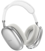 фото Беспроводная стереогарнитура Hoco W55, Bluetooth, Проводной, Накладные, Серебристый, [32676]
