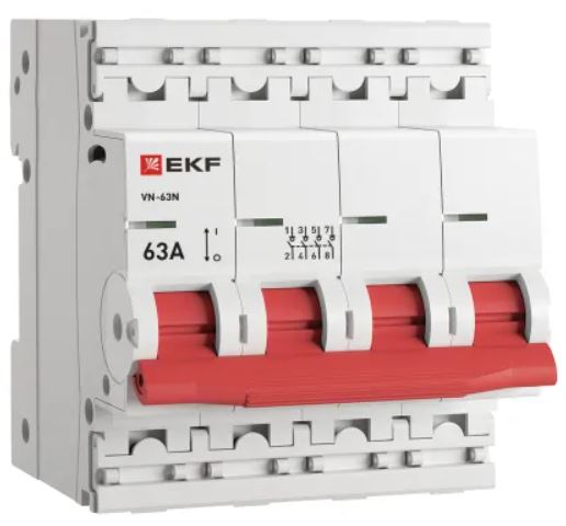 

Рубильник EKF S63463 4P 63А ВН-63N PROxima, S63463