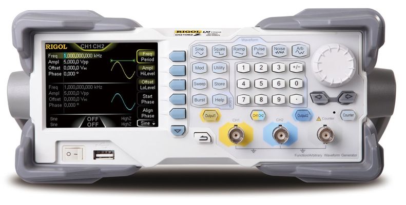 

Генератор сигналов Rigol DG1022Z 25MHz, 2CH, 200MSa/s, 14bits, 2Mpts Arbitrary Memory Depth, 7digits/s Frequency Counter, DG1022Z
