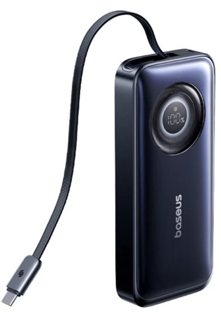 

Аккумулятор внешний Baseus EnerCore CR11 E0027H00 встр. кабель, 20000mAh 67W, Cosmic Black, EnerCore CR11