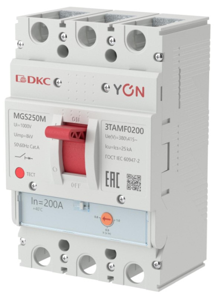 Изображение товара Автоматический выключатель DKC MGS250N-3TAMF0200