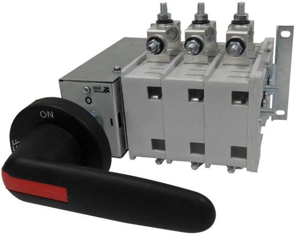 Изображение товара КЭАЗ 274897 — 3-полюсный реверсивный рубильник 160 А