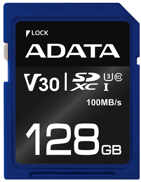 

Карта памяти 128GB ADATA ASDX128GUI3V30S-R Premier Pro SDXC Class 10 UHS-I U3 V30S 95/60 MB/s, ASDX128GUI3V30S-R