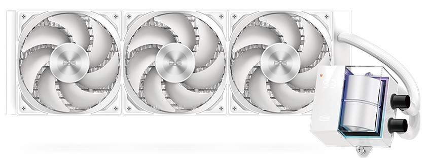 

Система охлаждения жидкостная PCCooler DS360 WH LGA115x/1200/1700/1851/20xx/AM4/AM5 (310W, 3*120mm fan, 2200RPM, 86.73CFM, 28dBA), DS360 WH