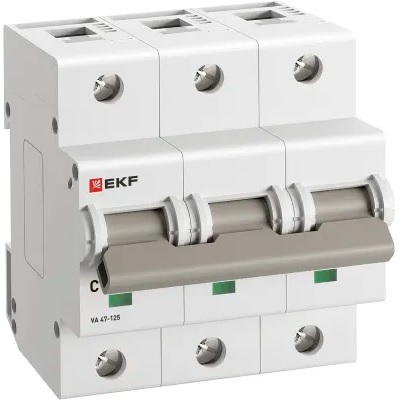 

Автоматический выключатель EKF mcb47125-3-40C ВА 47-125 3P 40А (C) 15кА PROxima, mcb47125-3-40C