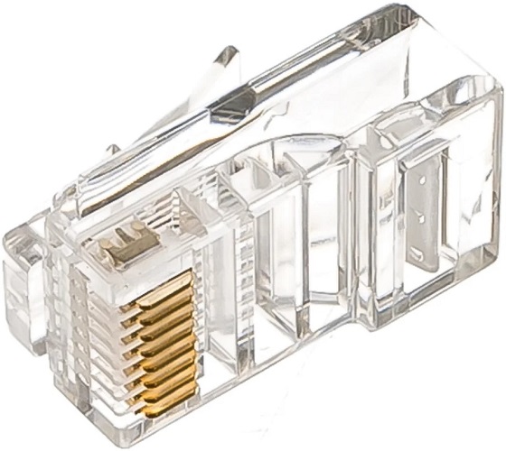 

Коннектор NikoMax NMC-RJ88RZ50UD1-100 под витую пару RJ45/8P8C, Кат.5e, покрытие 50мкд, универсальный, уп-ка 100шт, NMC-RJ88RZ50UD1-100