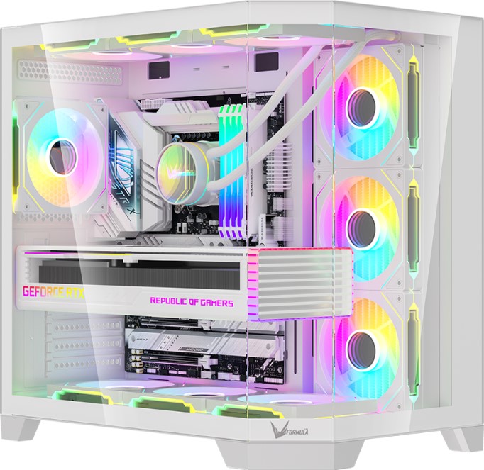 

Корпус ATX Formula V Crystal Z6 Floe White без БП, боковая панель из закалённого стекла, 2*USB 3.0, USB Type-C, Crystal Z6 Floe White